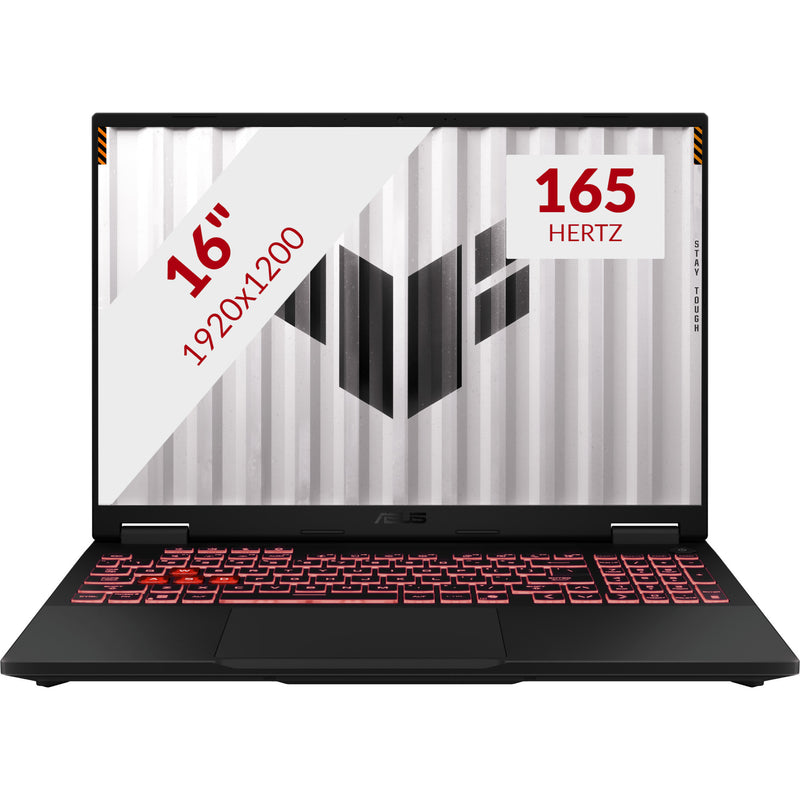 Afbeelding laden in galerijviewer, Asus tuf gaming a16 fa608um-rv231w 16 gaming laptop (zwart grijs | r7 260 | rtx 5060 | 16 gb | 512 gb ssd)