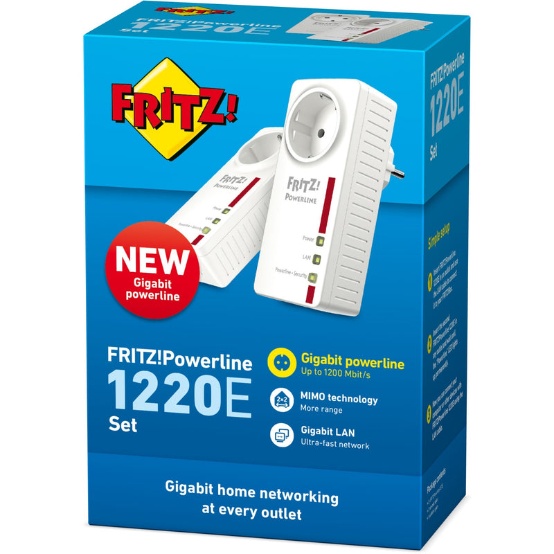 Afbeelding laden in galerijviewer, Fritz! powerline 1220e set internationaal (wit, 2 stuks)