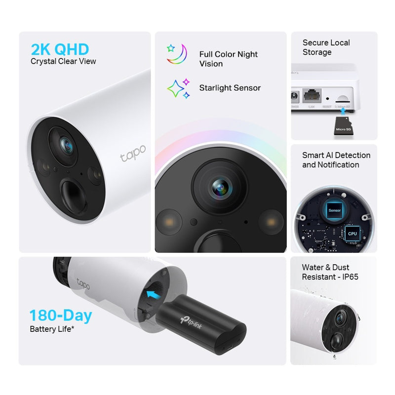 Afbeelding laden in galerijviewer, Tp-link tapo c420s1 beveiligingscamera (wit, 2k qhd, ip65)