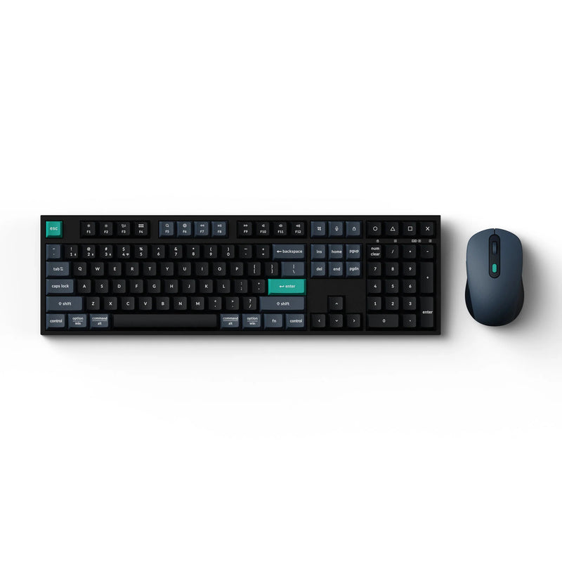 Afbeelding laden in galerijviewer, Keychron b36 keyboard and bm25 mouse wireless combo desktopset (zwart, us lay-out (qwerty), scissor switches, 100%, abs, usb-c | 2.4 ghz | bluetooth, 400-2400 dpi)