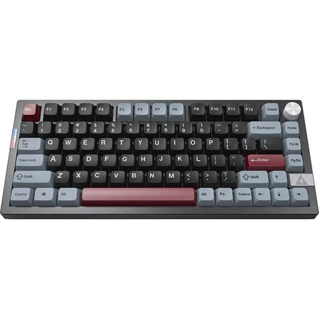 Afbeelding laden in galerijviewer, Montech mkey pro darkness rgb mechanisch toetsenbord (zwart, us lay-out (qwerty), gateron g pro yellow, 75%, hot-swappable, rgb, double-shot pbt, usb-c | 2.4 ghz | bluetooth 5.2)