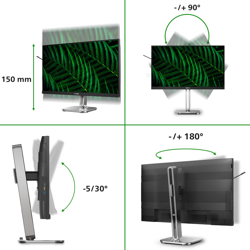 Afbeelding laden in galerijviewer, Philips 27b2g5200 27 monitor (zilver zwart, vga, hdmi, displayport, usb, audio, 100 hz)