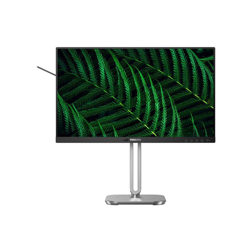 Afbeelding laden in galerijviewer, Philips 24b2g5301 23.8 monitor (zilver zwart, vga, hdmi, displayport, usb-c, lan, audio, 100 hz)
