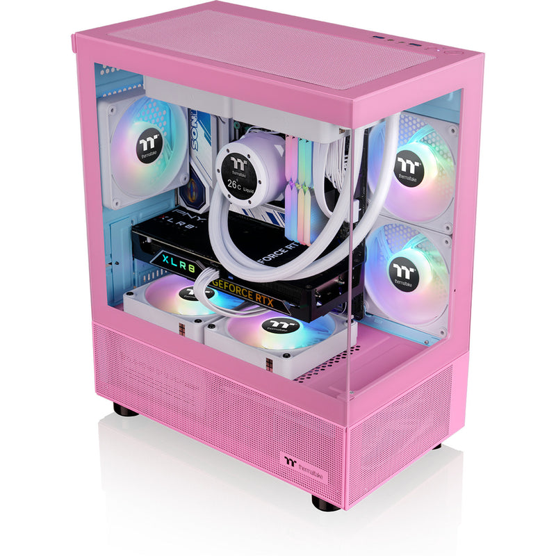 Afbeelding laden in galerijviewer, Thermaltake view 170 tg argb mini tower behuizing (roze | 2x usb-a | rgb | tempered glass)
