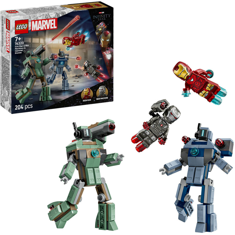 Afbeelding laden in galerijviewer, Lego ® ǀ marvel iron man en war machine vs. hammer drones - 76320