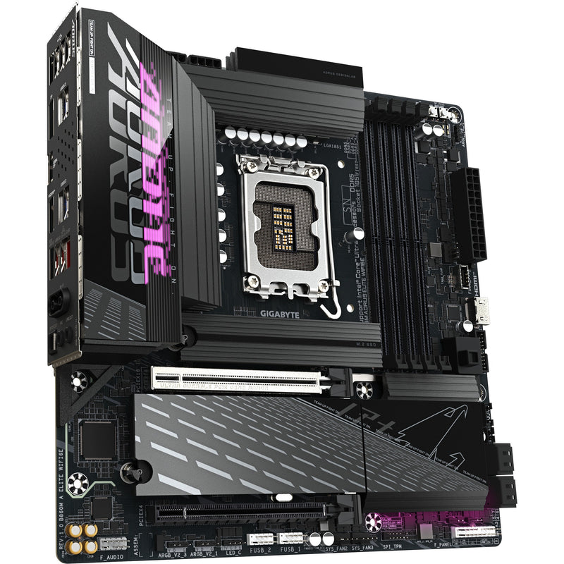Afbeelding laden in galerijviewer, Gigabyte b860m aorus elite wifi6e socket 1851 moederbord (zwart, raid, 2,5gb-lan, wi-fi 6e, bt, sound, µatx)