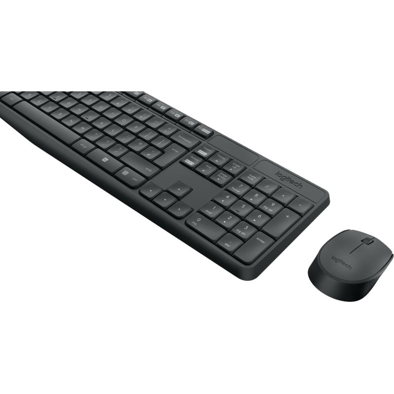 Afbeelding laden in galerijviewer, Logitech mk235 draadloze desktopset (zwart, us-international lay-out (qwerty))