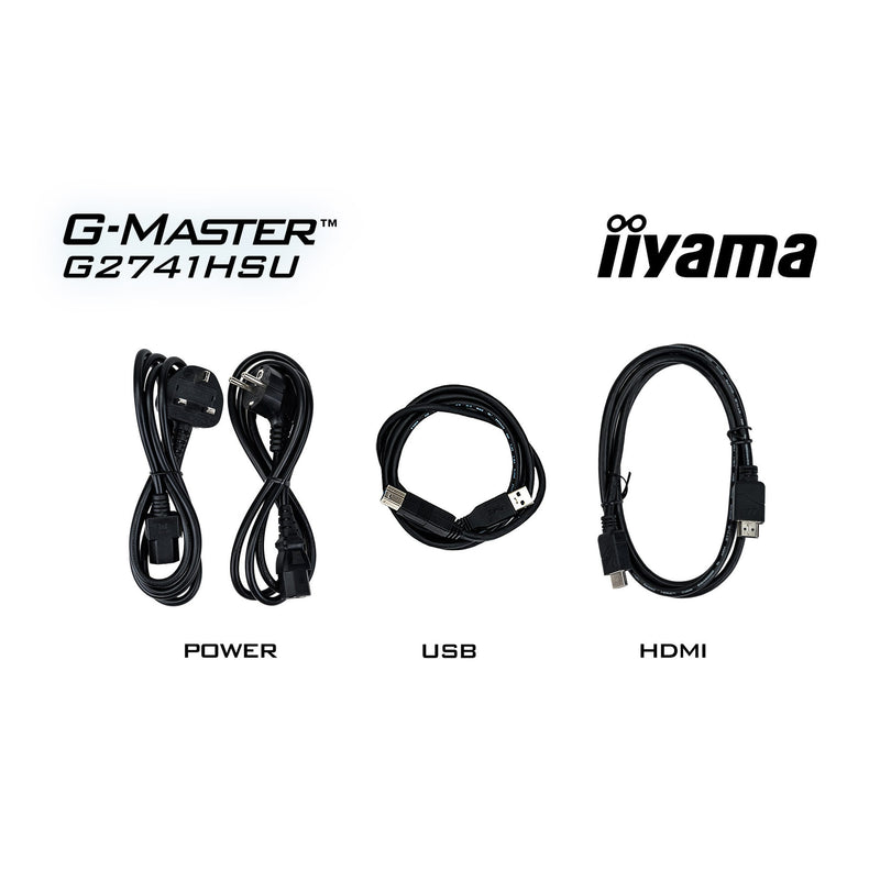 Afbeelding laden in galerijviewer, Iiyama g-master black hawk g2741hsu-b1 27 gaming monitor (zwart, hdmi, displayport, 2x usb-a, usb-b, 144 hz)