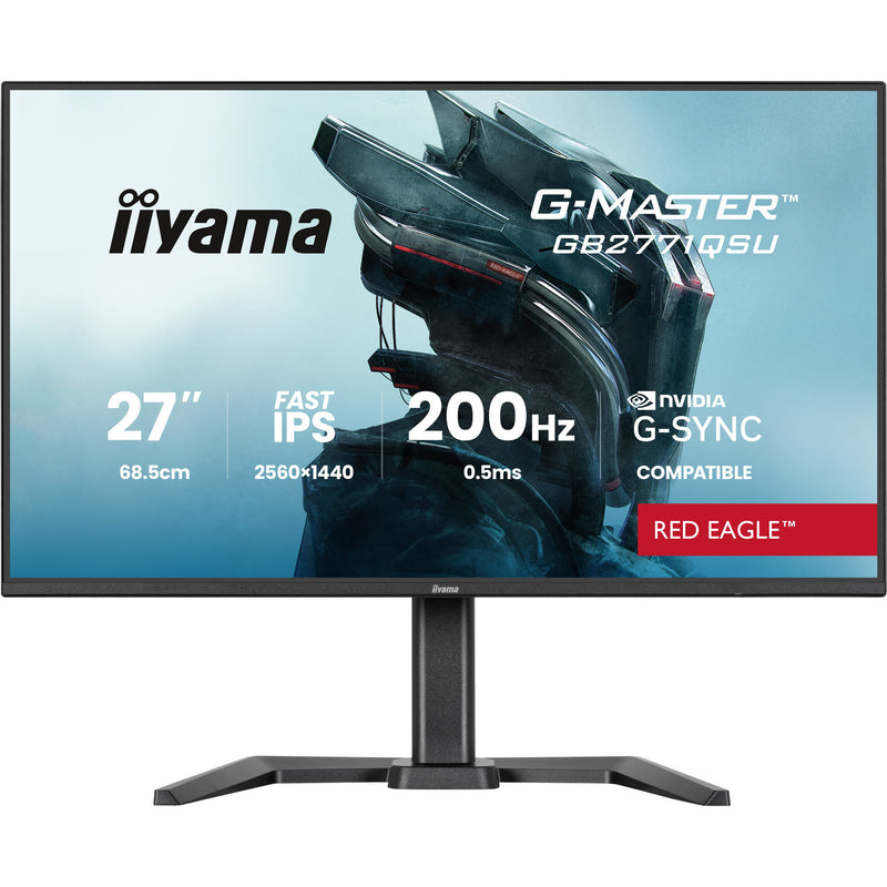 Afbeelding laden in galerijviewer, Iiyama g-master red eagle gb2771qsu-b1 27 gaming monitor (zwart, 2x hdmi, displayport, 2x usb-a, 2x usb-c, 200 hz)