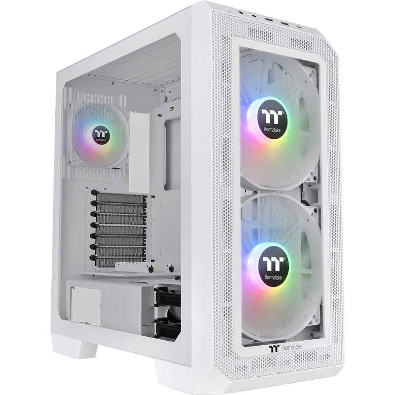 Afbeelding laden in galerijviewer, Thermaltake view 300 mx midi tower behuizing (wit | 2x usb-a | 1x usb-c | rgb | window)