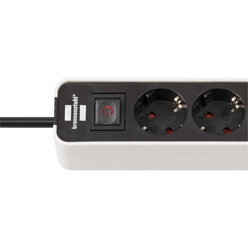 Afbeelding laden in galerijviewer, Brennenstuhl ecolor 4-voudige stekkerdoos met 2 usb-laadpoorten (meervoudige stekkerdoos usb c met schakelaar en 1,5m kabel)