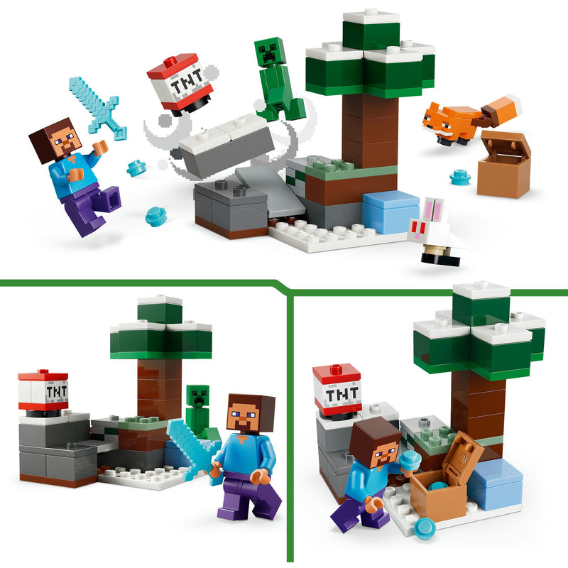 Afbeelding laden in galerijviewer, Lego minecraft steve's taiga-avontuur videogame bouwpakket voor kinderen - 21583