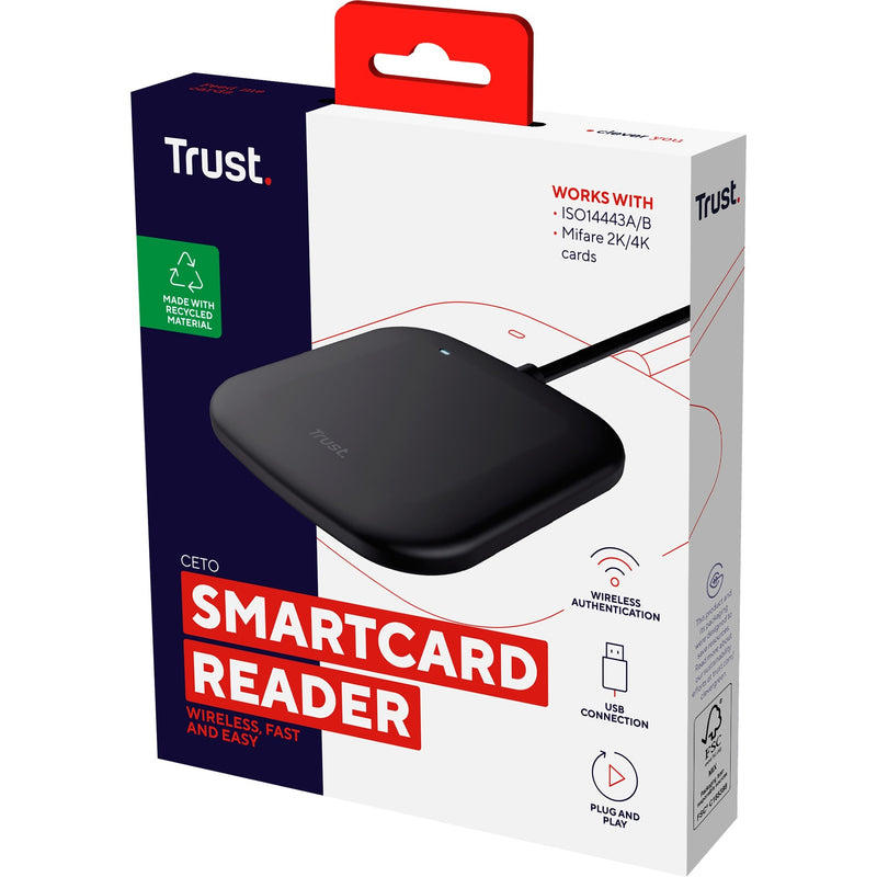 Afbeelding laden in galerijviewer, Trust ceto contactloze smartcard-lezer kaartlezer (zwart)