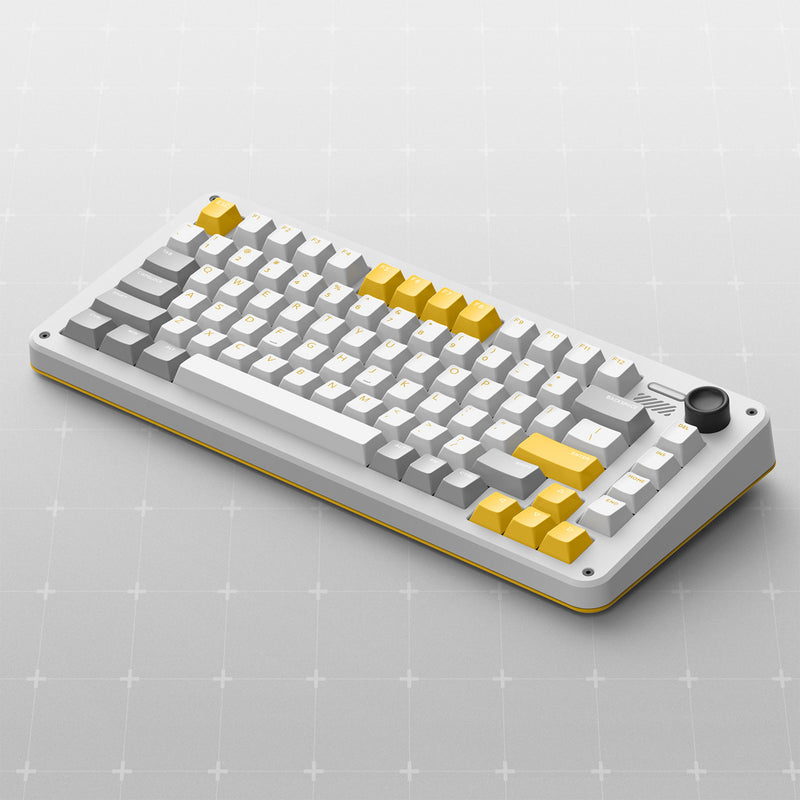 Afbeelding laden in galerijviewer, Ty iqunix zx75 gravi wave wireless mechanical keyboard (grijs, us lay-out (qwer), gateron red, 75%, rgb leds, hot-swappable, double-shot pbt, 2.4ghz | bluetooth 5.1 | usb-c)