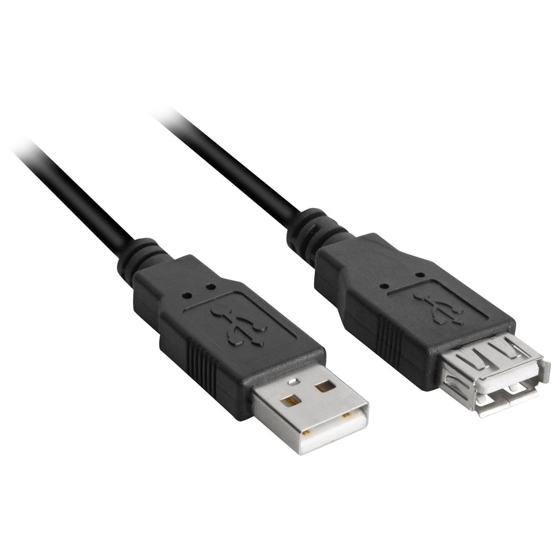 Afbeelding laden in galerijviewer, Sharkoon usb 2.0 verlengkabel (zwart, 2 meter, dubbele afscherming)