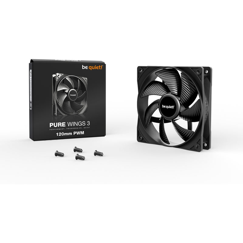 Afbeelding laden in galerijviewer, Be quiet! pure wings 3 pwm case fan (zwart, 120 x 120 x 25 mm)