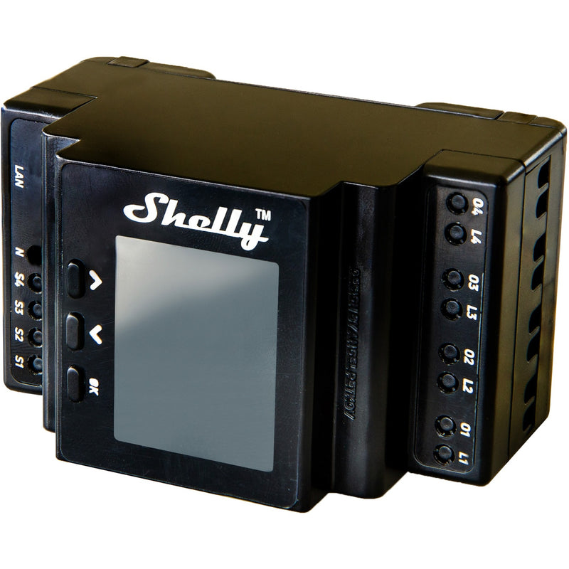 Afbeelding laden in galerijviewer, Shelly pro 4pm relais (4-kanaals, wifi, lan, bluetooth)