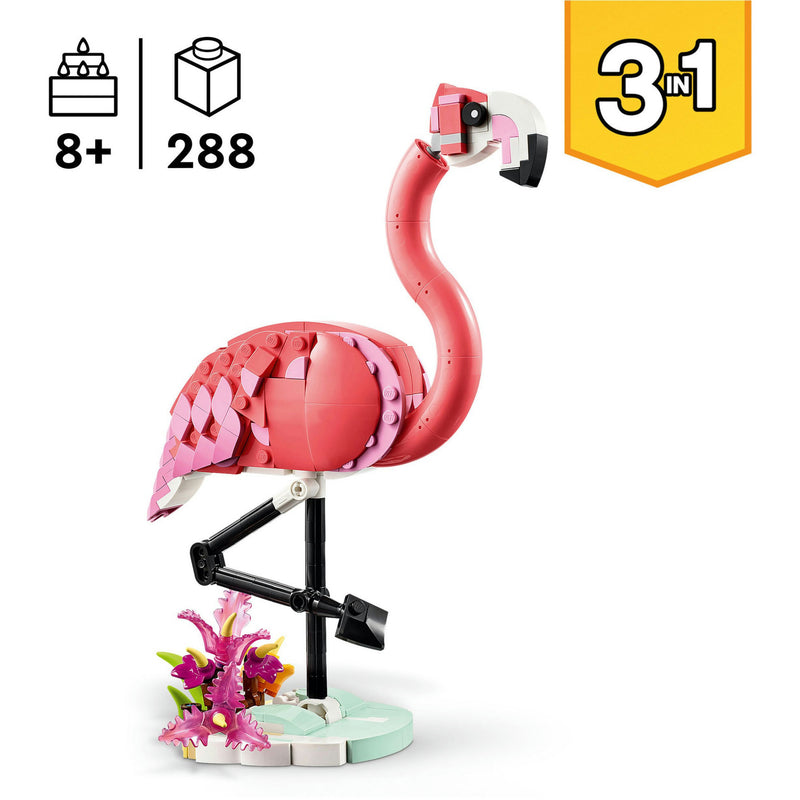 Afbeelding laden in galerijviewer, Lego ® creator 3in1 wilde dieren: roze flamingo set - 31170