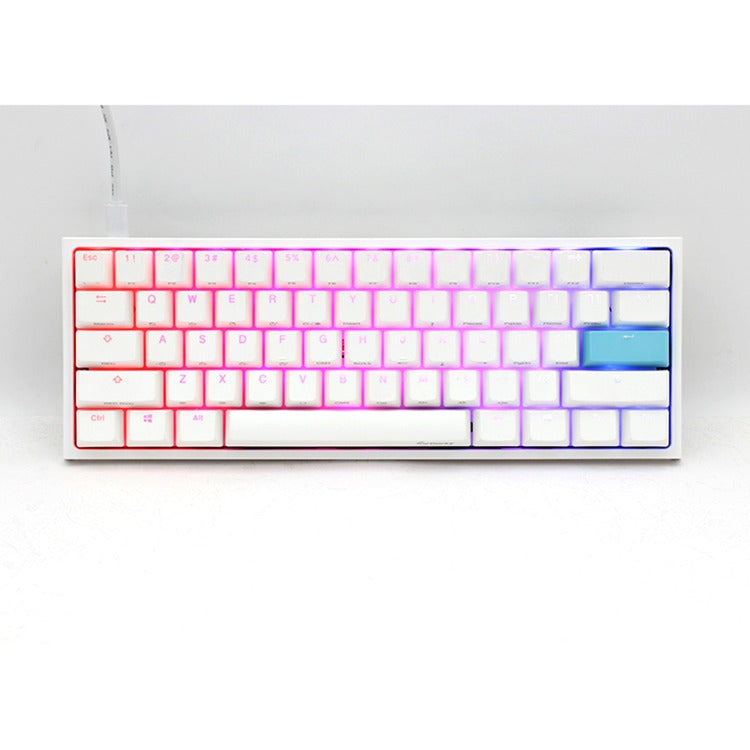 Afbeelding laden in galerijviewer, Ducky one 2 pro mini white classic rgb mechanisch gaming toetsenbord (wit, us lay-out (qwerty), cherry mx silent red, 60%, rgb led, double-shot pbt, quack mechanics)