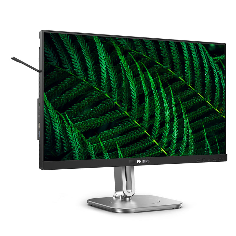 Afbeelding laden in galerijviewer, Philips 24b2g5301 23.8 monitor (zilver zwart, vga, hdmi, displayport, usb-c, lan, audio, 100 hz)