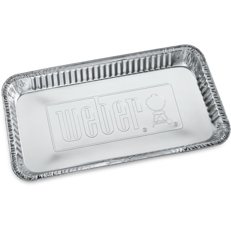 Afbeelding laden in galerijviewer, Weber lekbakjes druipschaal (zilver, 5 stuks)