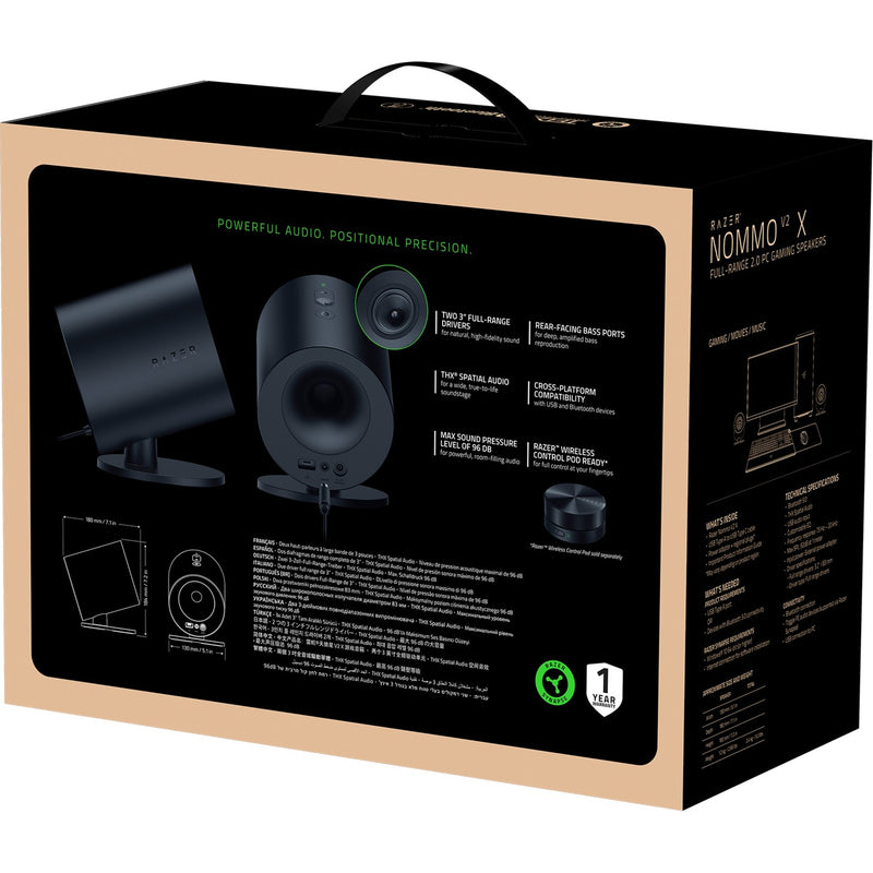 Afbeelding laden in galerijviewer, Razer nommo v2 x luidspreker (zwart, usb, bluetooth)