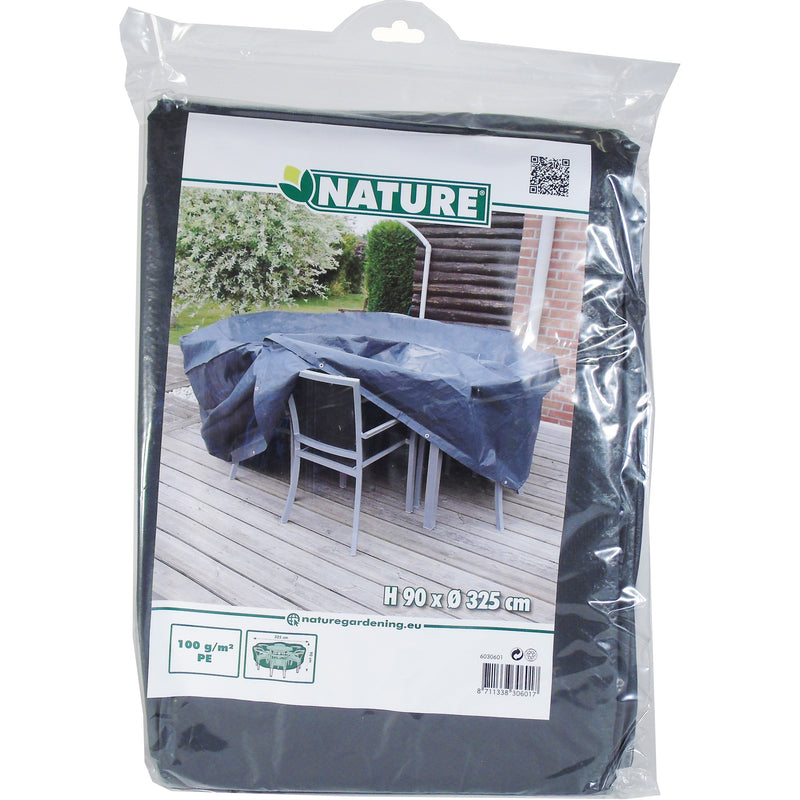 Afbeelding laden in galerijviewer, Nature tuinmeubelafdekhoes voor ronde tafel en stoelen afdekking (grijs, 6030601)