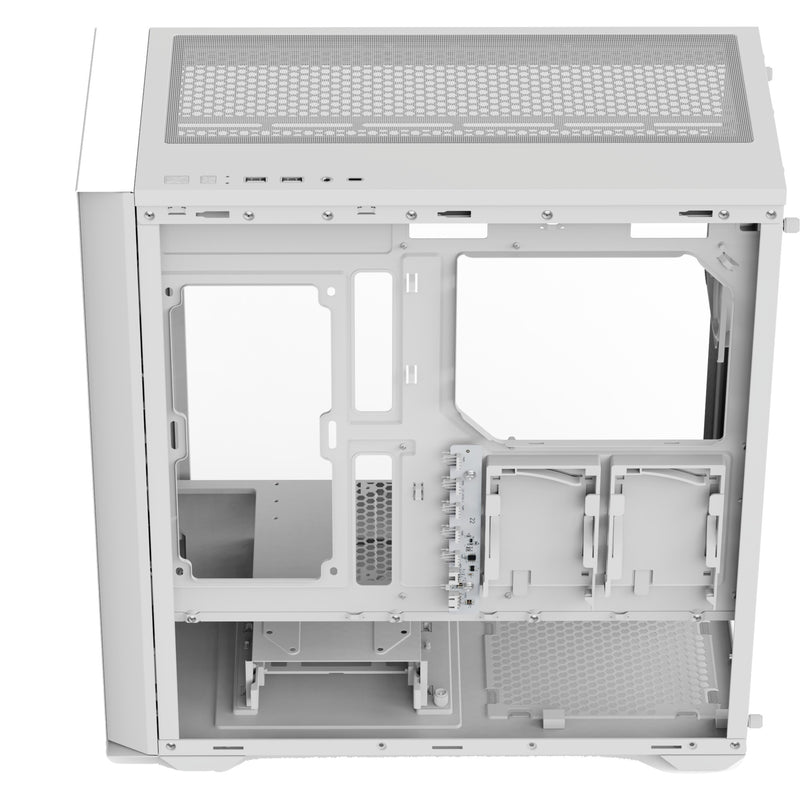 Afbeelding laden in galerijviewer, Aerocool b502a midi tower behuizing (wit | 2x usb-a | 1x usb-c | rgb)