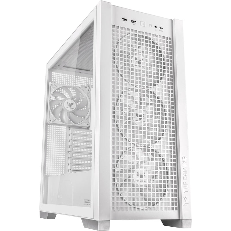Afbeelding laden in galerijviewer, Asus tuf gaming gt302 argb midi tower behuizing (wit | 2x usb-a | 1x usb-c | rgb | tempered glass)