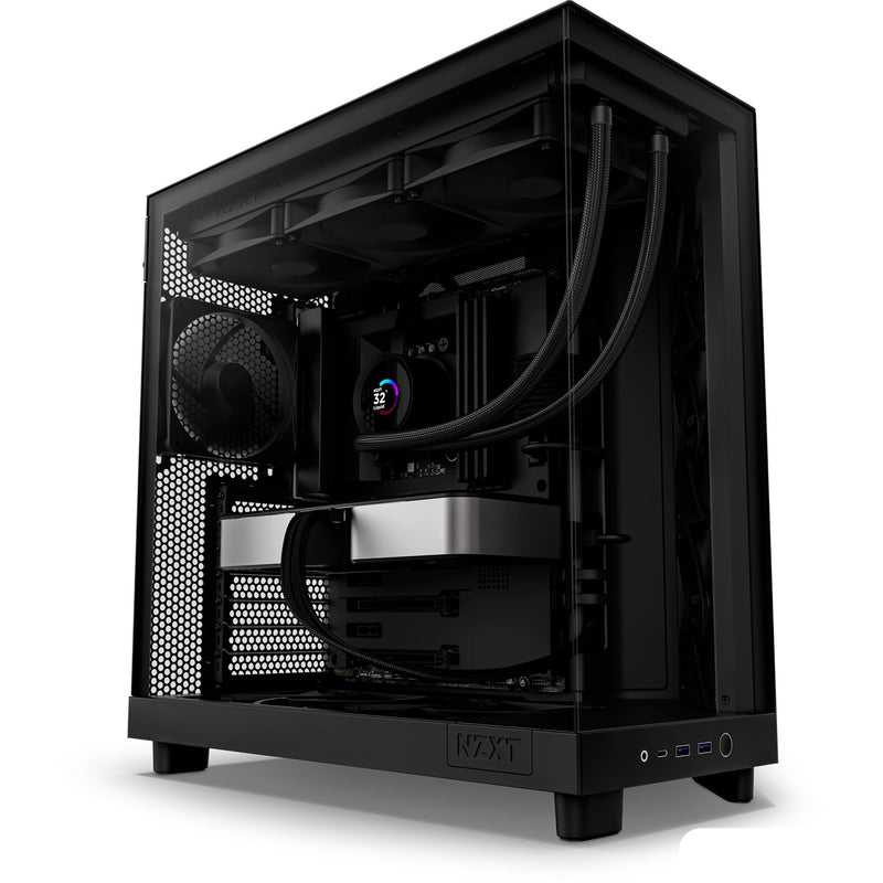 Afbeelding laden in galerijviewer, Nzxt h6 flow midi tower behuizing (zwart | 2x usb-a | 1x usb-c | tempered glass)