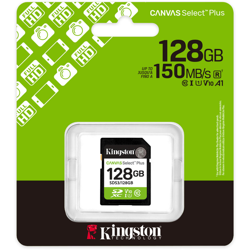 Afbeelding laden in galerijviewer, Kingston canvas select plus 128 gb sdxc geheugenkaart (uhs-i u1, class 10, v10)