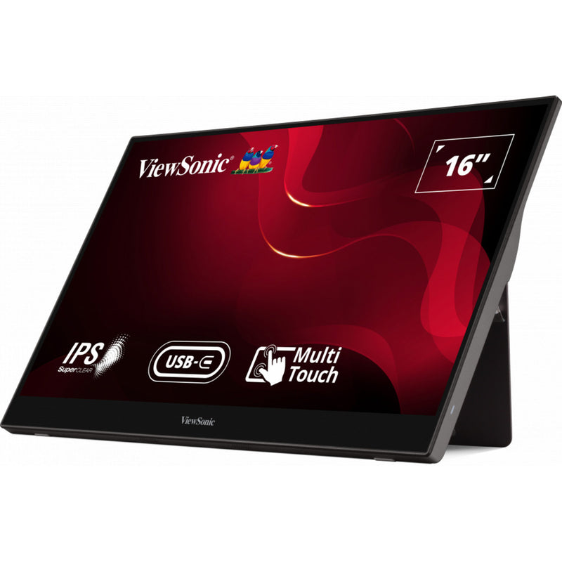 Afbeelding laden in galerijviewer, Viewsonic usb-c multi-touch portable monitor td1655 16 (zwart, 1x mini hdmi, usb-c)