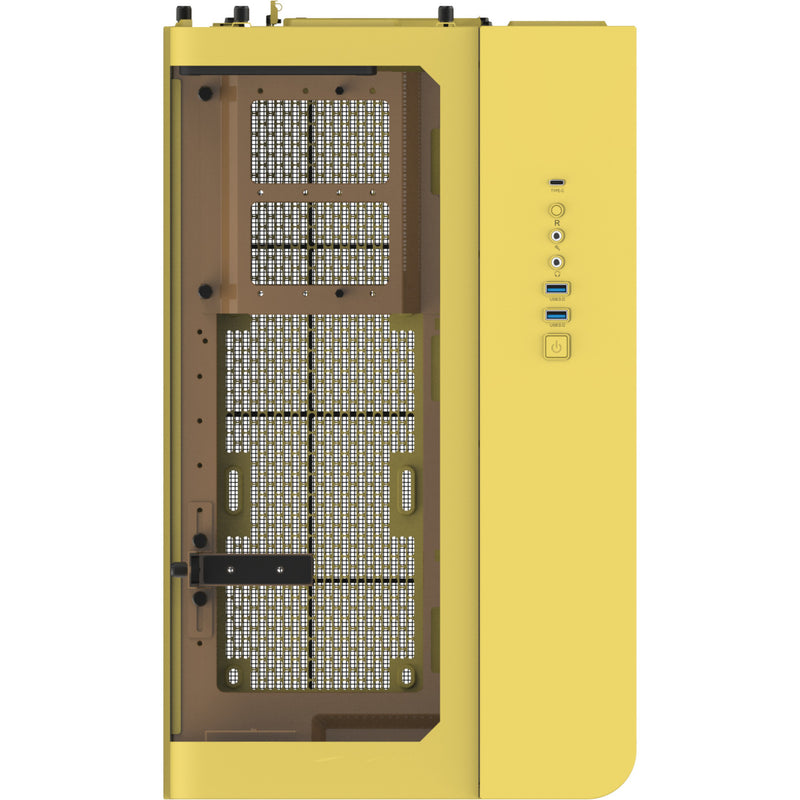 Afbeelding laden in galerijviewer, Thermaltake view 390 air butter caramel midi tower behuizing (geel | 2x usb-a | 1x usb-c | tempered glass)