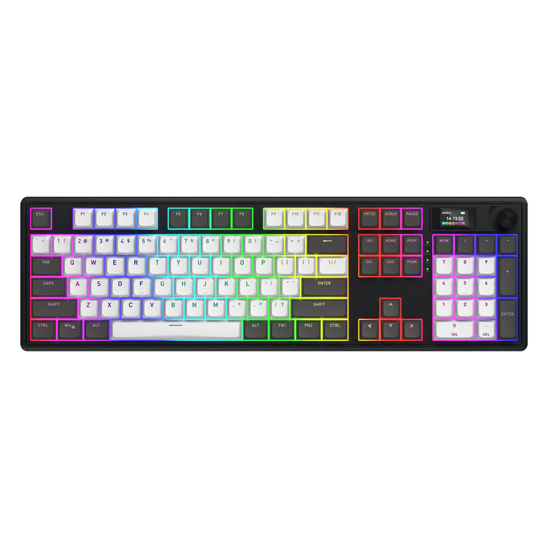 Afbeelding laden in galerijviewer, Hator skyfall pro wireless rgb mechanisch gaming toetsenbord (zwart, us lay-out (qwerty), hator aurum vanilla silent, 100%, rgb, double-shot pbt, hot-swap, 2.4ghz bluetooth usb-c)