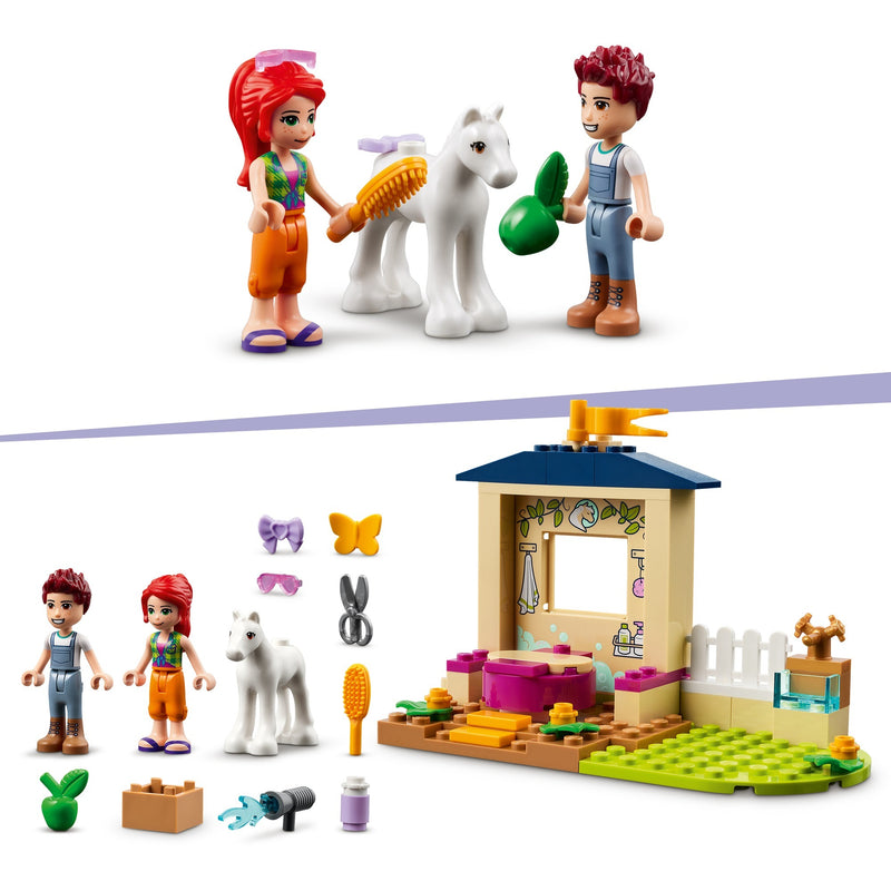 Afbeelding laden in galerijviewer, Lego friends - ponywasstal constructiespeelgoed (41696)