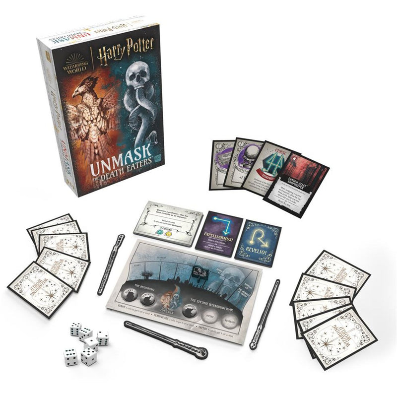 Afbeelding laden in galerijviewer, European player network harry potter: unmask the death eaters bordspel (engels, 3 - 8 spelers, 60 minuten, vanaf 11 jaar)