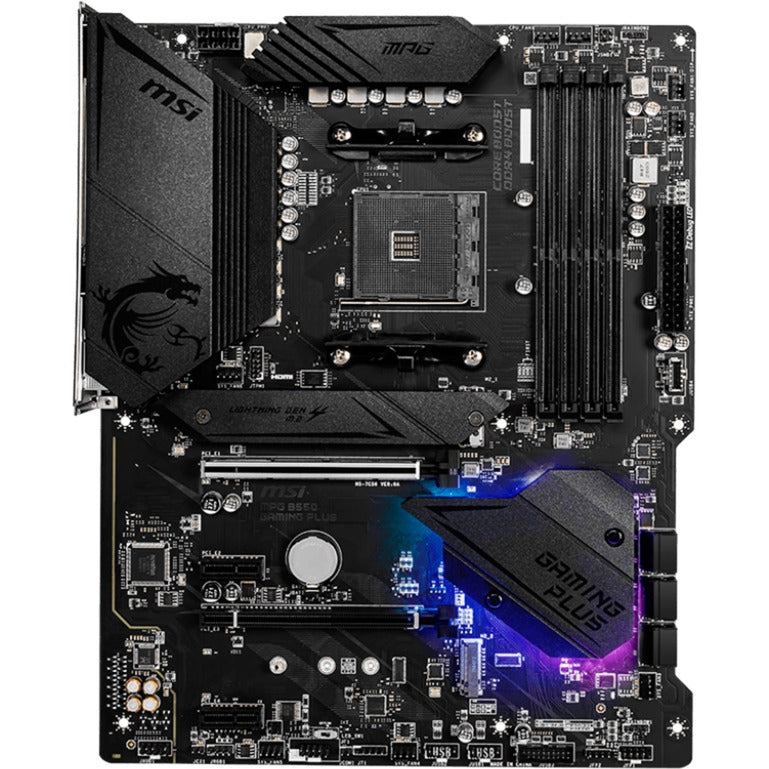 Afbeelding laden in galerijviewer, Msi mpg b550 gaming plus socket am4 moederbord (zwart, raid, gb-lan, sound, atx)