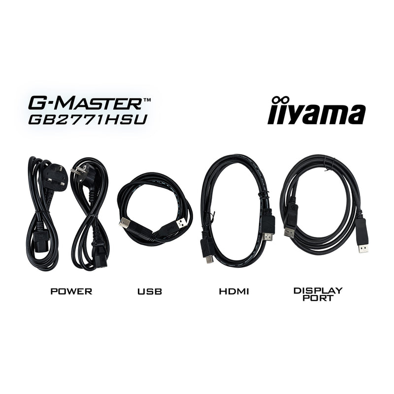 Afbeelding laden in galerijviewer, Iiyama g-master red eagle gb2771hsu-b1 27 gaming monitor (zwart, 2x hdmi, displayport, usb-a, usb-c, 240 hz)