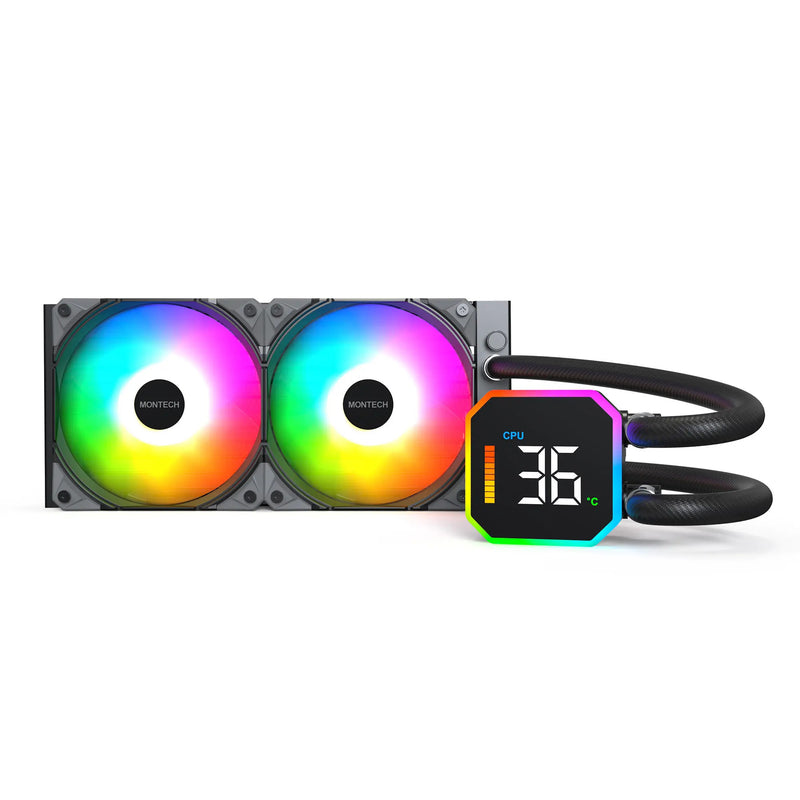 Afbeelding laden in galerijviewer, Montech hyperflow digital 240 waterkoeling (zwart)