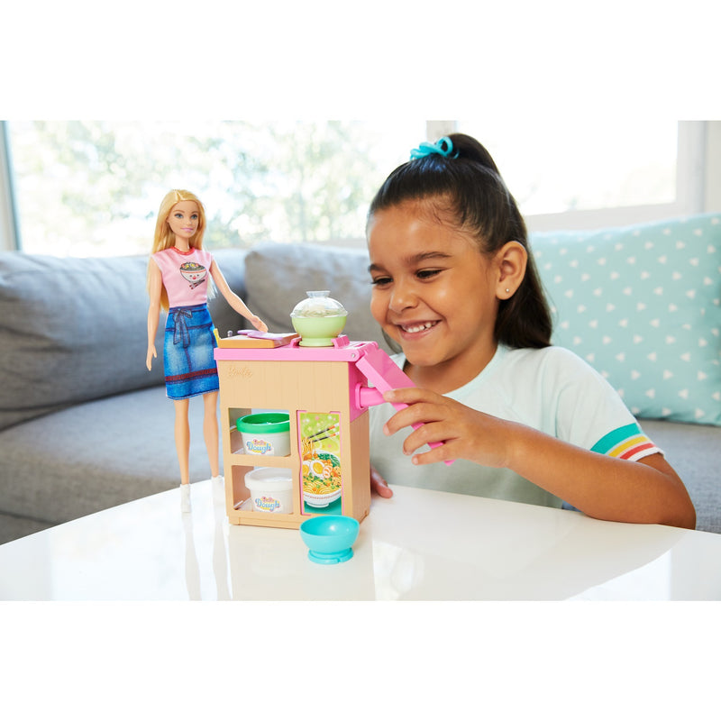 Afbeelding laden in galerijviewer, Barbie noodle bar speelset en pop