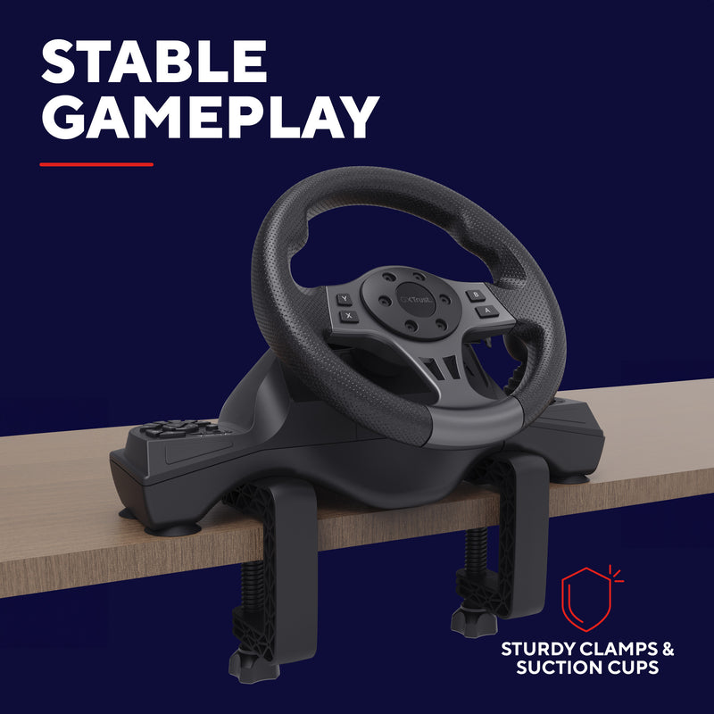 Afbeelding laden in galerijviewer, Trust gxt 289 movi racestuur stuur (zwart, pc, xbox series x s, switch, playstation 4)