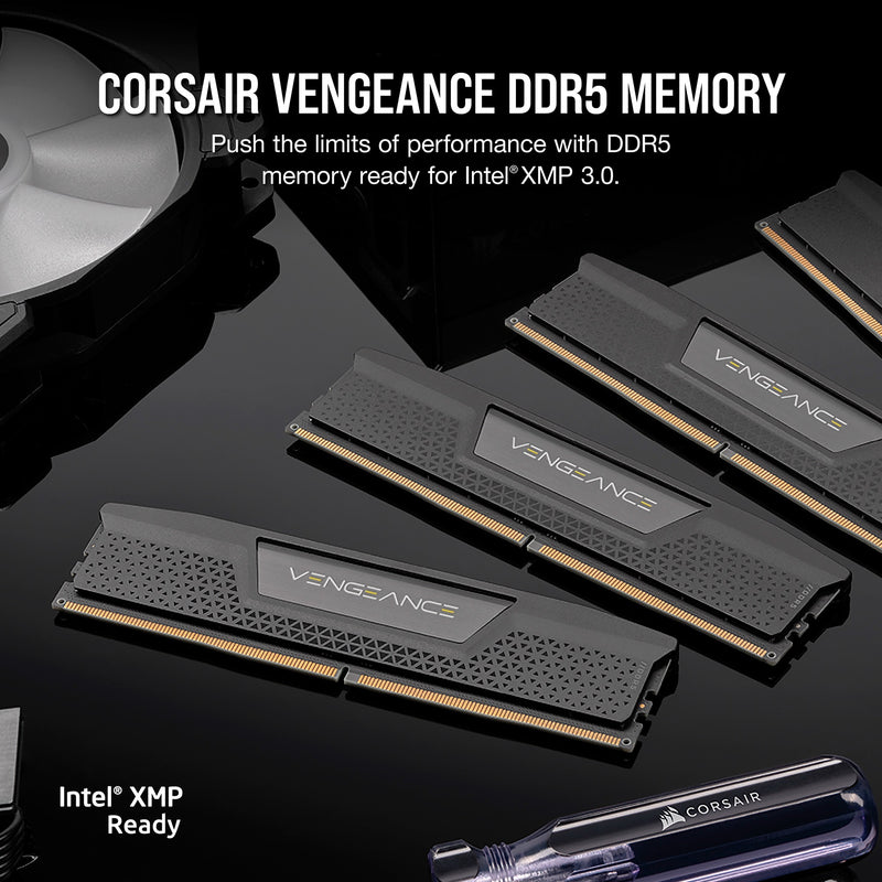 Afbeelding laden in galerijviewer, Corsair vengeance 32 gb ddr5-6400 (2x 16 gb) werkgeheugen (zwart, cmk32gx5m2b6400c32, xmp)