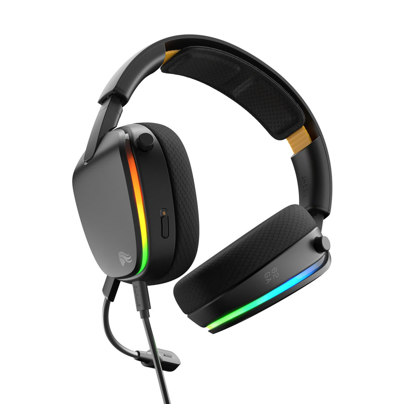 Afbeelding laden in galerijviewer, Glorious ghs eternal rgb - stereo rgb gamingheadset over-ear gaming headset (zwart, pc, ps5, ps4, switch, usb-c)