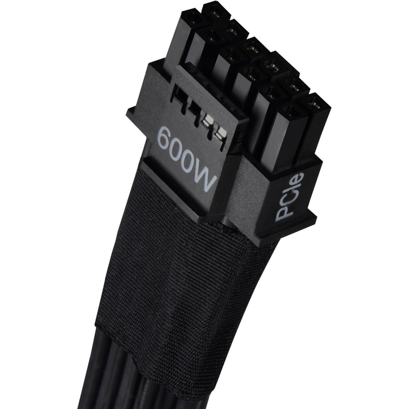 Afbeelding laden in galerijviewer, Silverstone 12vhpwr pcie adapter kabel sst-pp14-pcie (zwart, 0,55 meter)