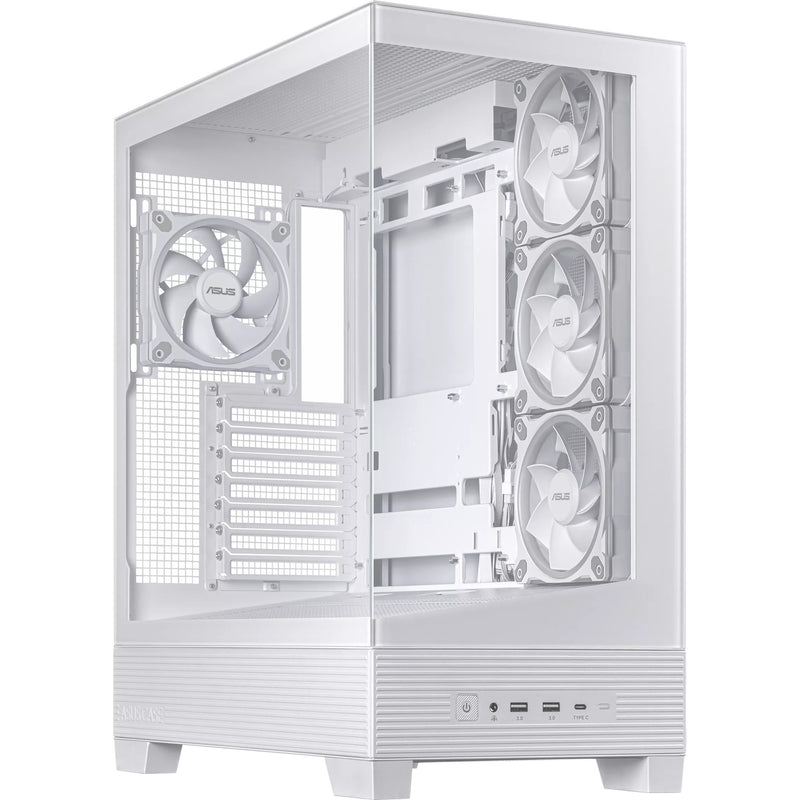 Afbeelding laden in galerijviewer, Asus a31 plus midi tower behuizing (wit | 2x usb-a | 2x usb-c | tempered glass)