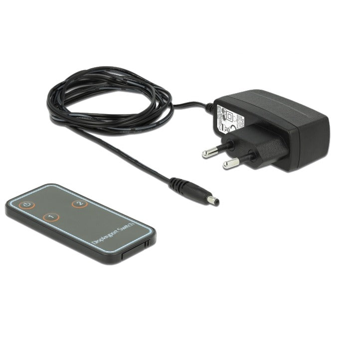Afbeelding laden in galerijviewer, Delock displayport switch 2x 2 displayport in naar 1x 2 displayport out (zwart)