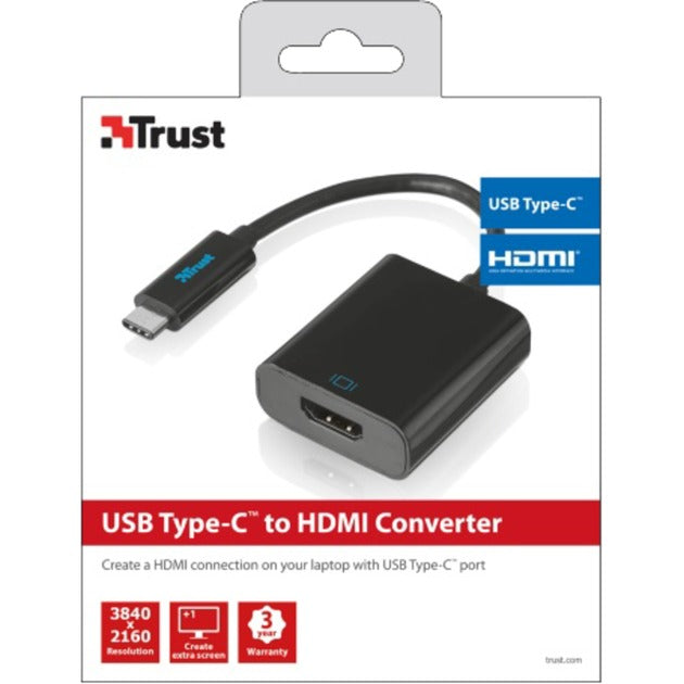 Afbeelding laden in galerijviewer, Trust usb type-c - hdmi adapter usb-adapter (zwart, 21011)
