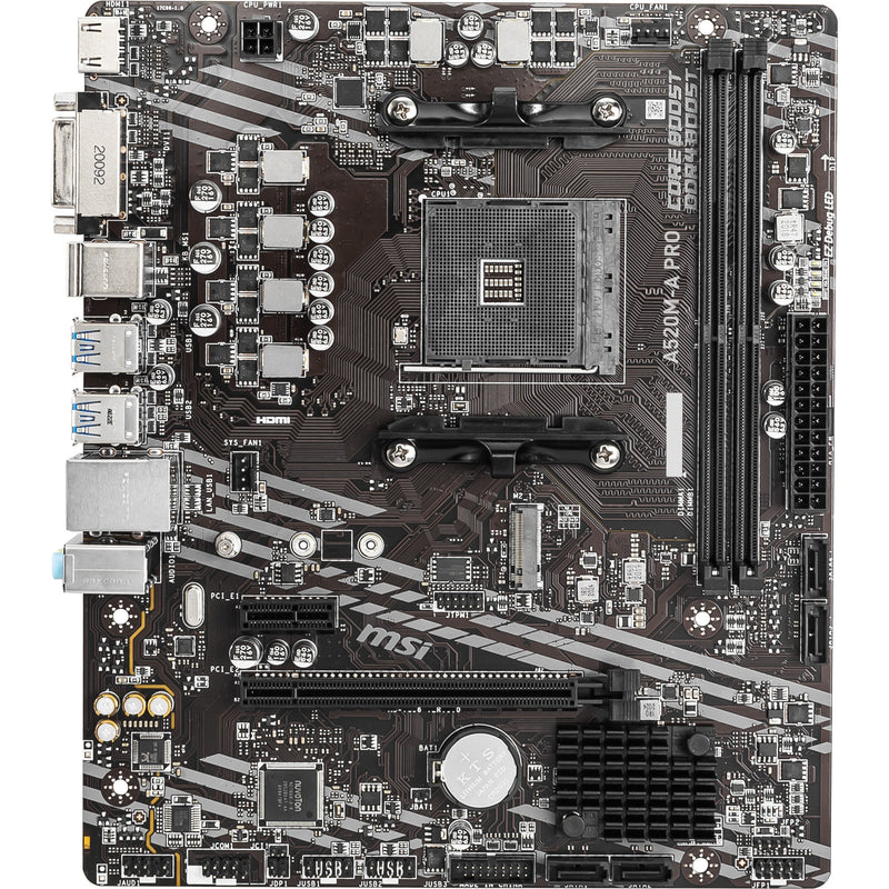 Afbeelding laden in galerijviewer, Msi a520m-a pro socket am4 moederbord (zwart grijs, raid, gb-lan, sound, µatx)