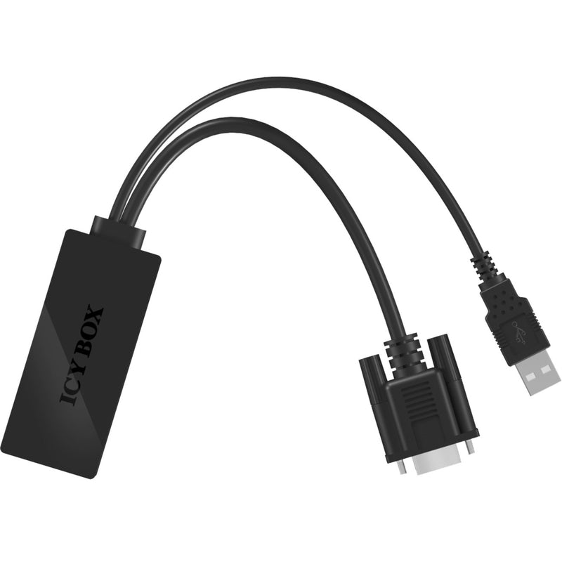 Afbeelding laden in galerijviewer, Icy box ib-ac512 vga + audio - hdmi adapter (zwart)