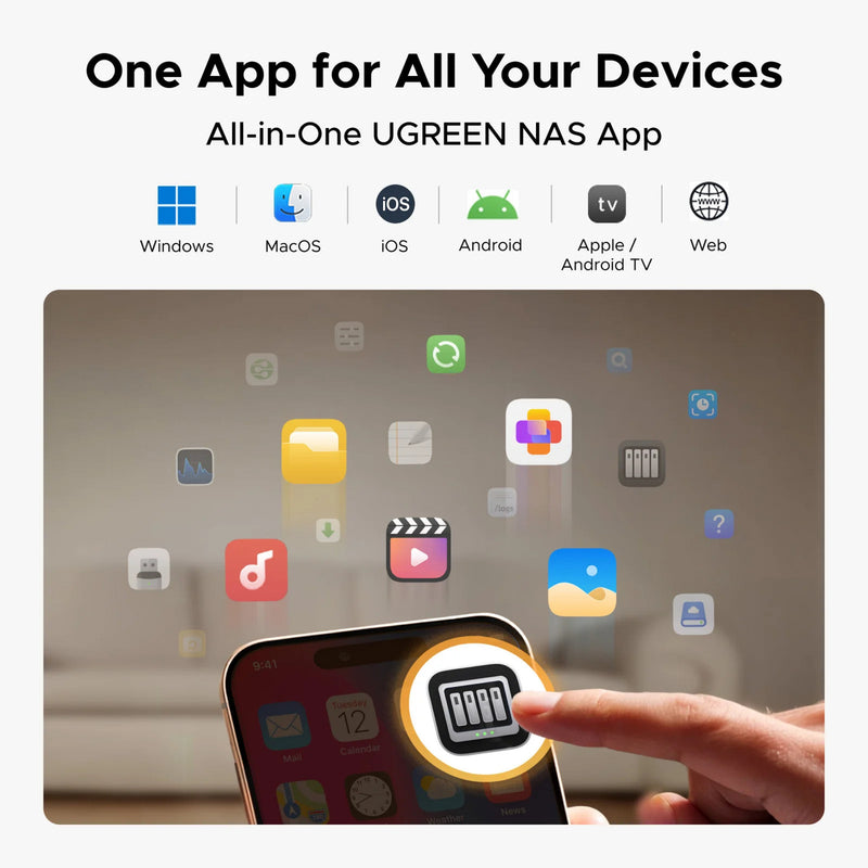 Afbeelding laden in galerijviewer, Ugreen nasync dh2300 (grijs, 1gbe, hdmi, usb)
